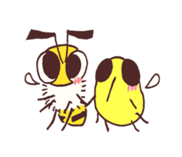 Honey bee & Bee fly sticker #6538847
