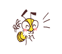 Honey bee & Bee fly sticker #6538849
