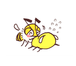 Honey bee & Bee fly sticker #6538859