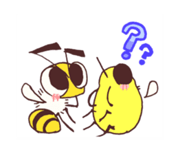 Honey bee & Bee fly sticker #6538861