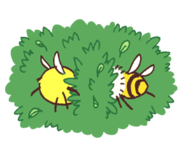 Honey bee & Bee fly sticker #6538863
