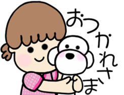 A boy and girl and a cat and dog sticker #6539747