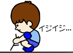 A boy and girl and a cat and dog sticker #6539770