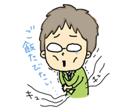 white-collar workers takachan 1 sticker #6540008