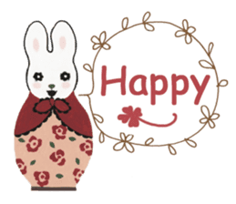Bunny matryoshka doll sticker #6540384