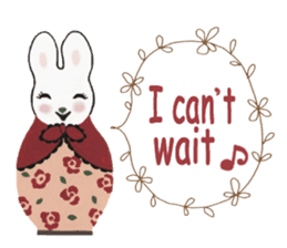 Bunny matryoshka doll sticker #6540385