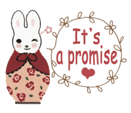 Bunny matryoshka doll sticker #6540388