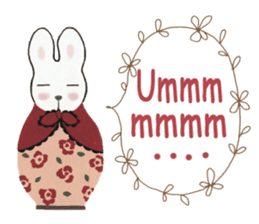 Bunny matryoshka doll sticker #6540389
