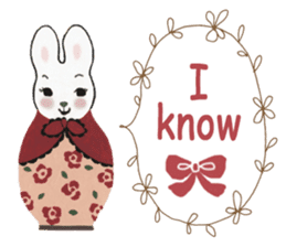 Bunny matryoshka doll sticker #6540390