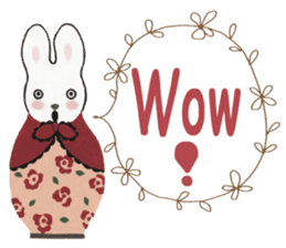 Bunny matryoshka doll sticker #6540393
