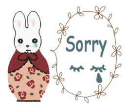 Bunny matryoshka doll sticker #6540394