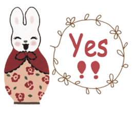 Bunny matryoshka doll sticker #6540396