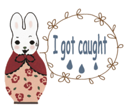 Bunny matryoshka doll sticker #6540398