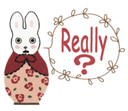 Bunny matryoshka doll sticker #6540401