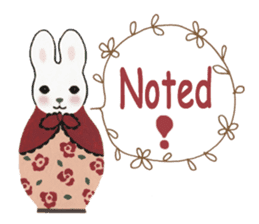 Bunny matryoshka doll sticker #6540402