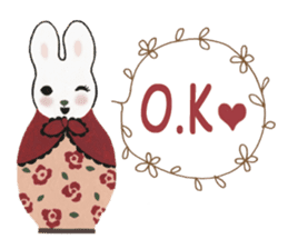 Bunny matryoshka doll sticker #6540403