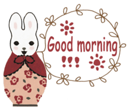 Bunny matryoshka doll sticker #6540404
