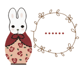 Bunny matryoshka doll sticker #6540407