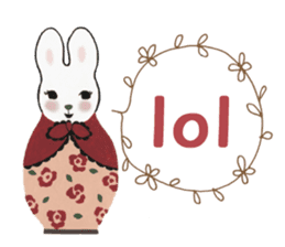Bunny matryoshka doll sticker #6540409