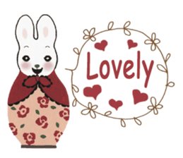 Bunny matryoshka doll sticker #6540410