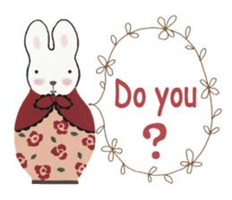 Bunny matryoshka doll sticker #6540412