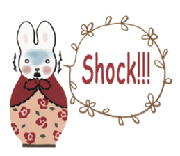 Bunny matryoshka doll sticker #6540414