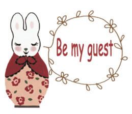 Bunny matryoshka doll sticker #6540416