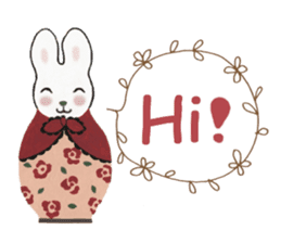 Bunny matryoshka doll sticker #6540419