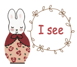 Bunny matryoshka doll sticker #6540420