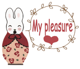 Bunny matryoshka doll sticker #6540422