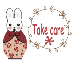 Bunny matryoshka doll sticker #6540423