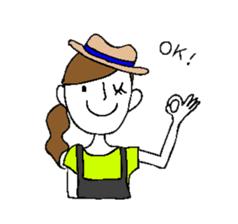 Sticker of a cute girl sticker #6540626