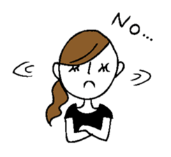 Sticker of a cute girl sticker #6540627