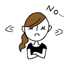 Sticker of a cute girl sticker #6540627