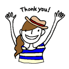 Sticker of a cute girl sticker #6540628