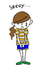 Sticker of a cute girl sticker #6540629