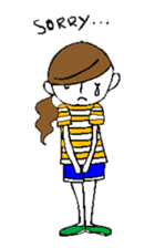 Sticker of a cute girl sticker #6540629