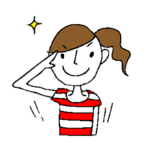 Sticker of a cute girl sticker #6540632