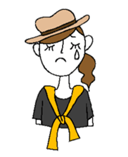 Sticker of a cute girl sticker #6540636