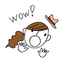 Sticker of a cute girl sticker #6540638