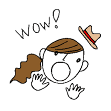 Sticker of a cute girl sticker #6540638