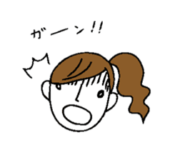 Sticker of a cute girl sticker #6540639