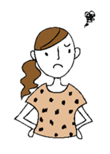 Sticker of a cute girl sticker #6540642