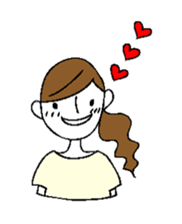 Sticker of a cute girl sticker #6540644