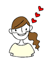 Sticker of a cute girl sticker #6540644