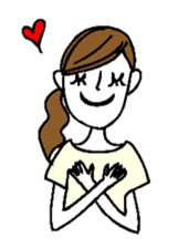 Sticker of a cute girl sticker #6540647