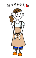 Sticker of a cute girl sticker #6540655