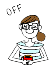 Sticker of a cute girl sticker #6540662