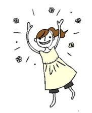 Sticker of a cute girl sticker #6540663