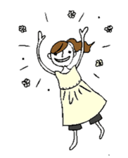 Sticker of a cute girl sticker #6540663